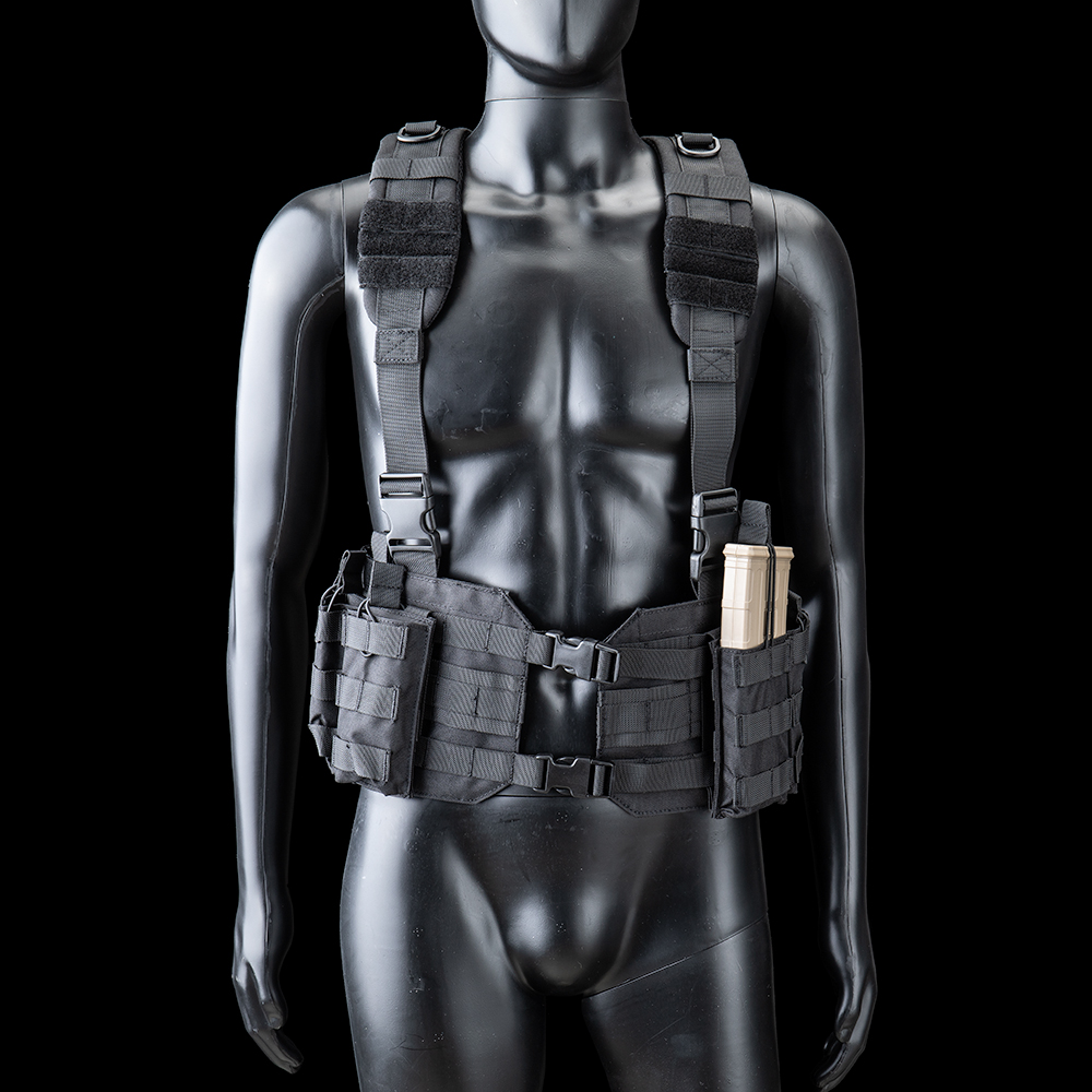 8fields Taktische Chest Rig Weste, schwarz