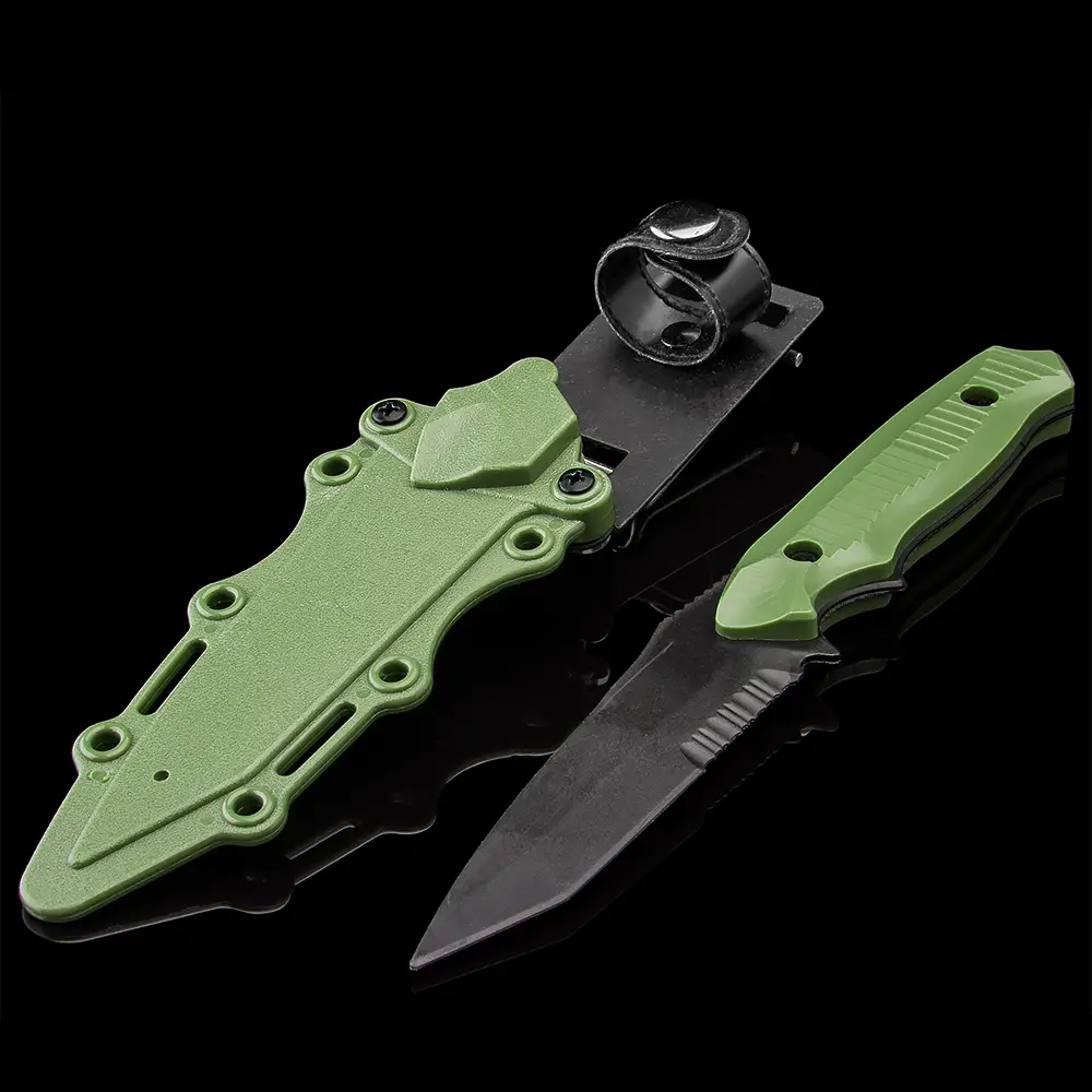 M371 Training Knife rubber, oliv