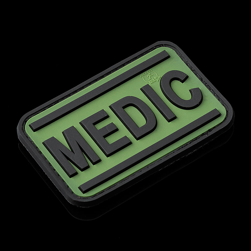 Medic Rubber Patch, schwarz/grün