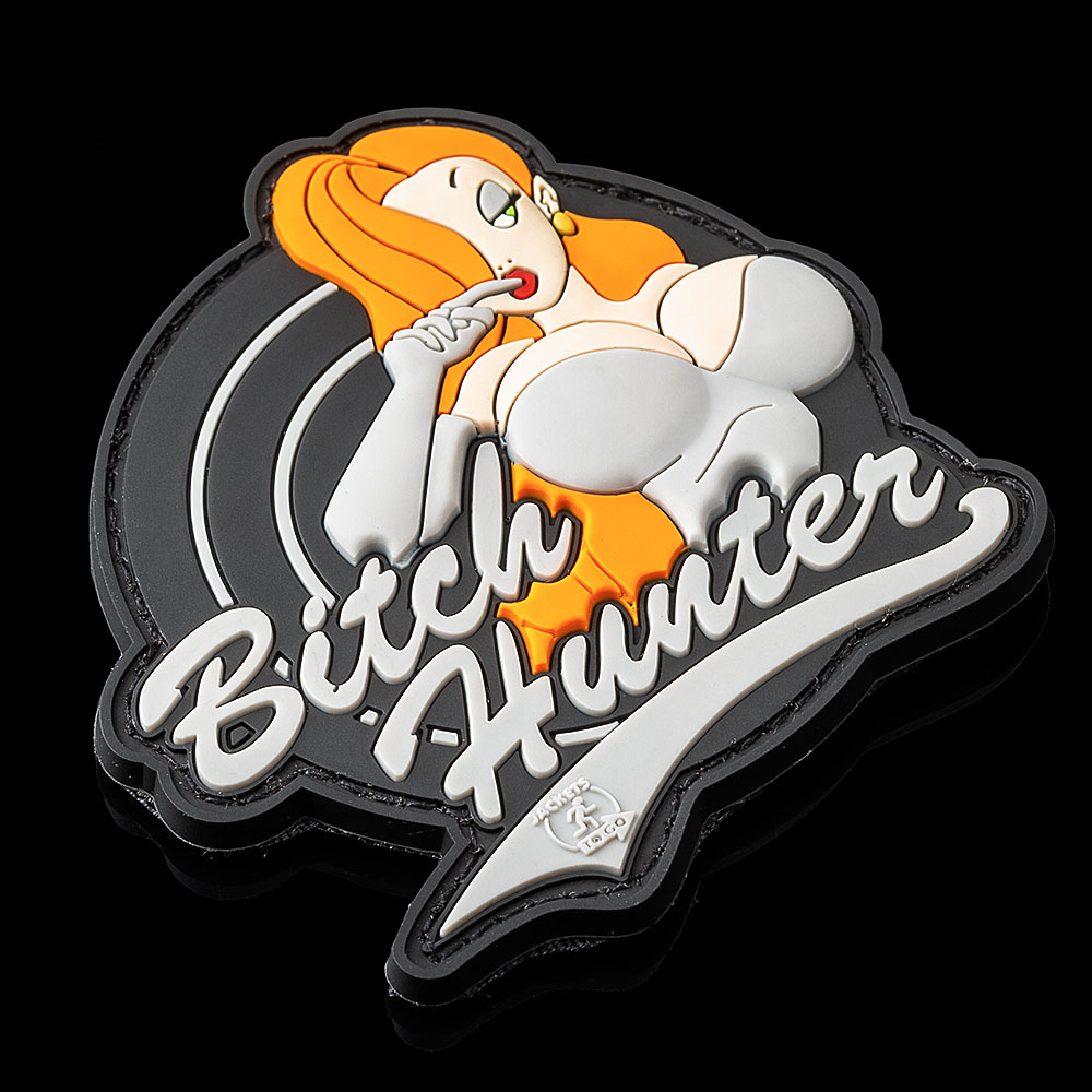 Bitch Hunter Rubber Patch, grau