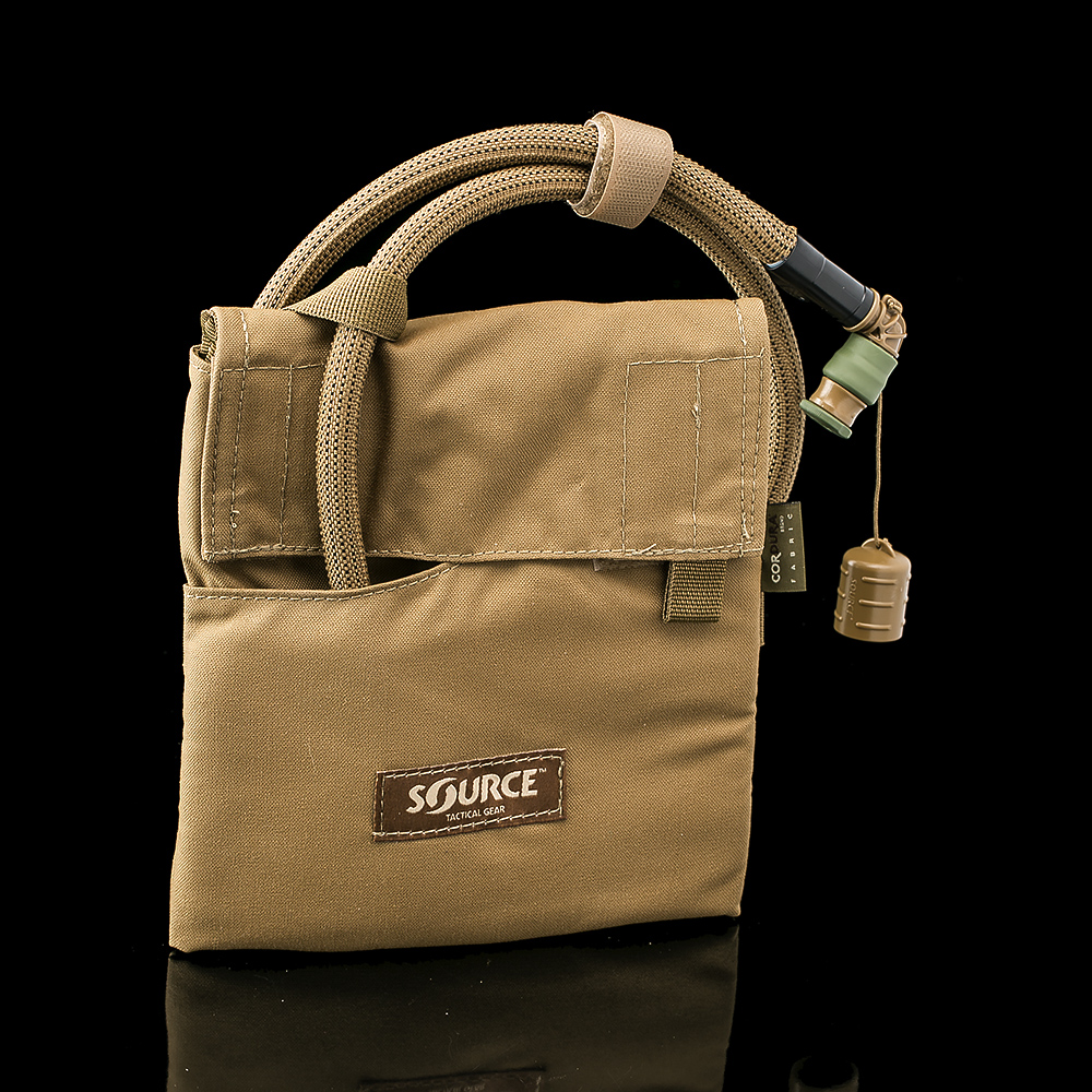 Source Kangaroo 1L Collapsible Canteen with Pouch, coyote