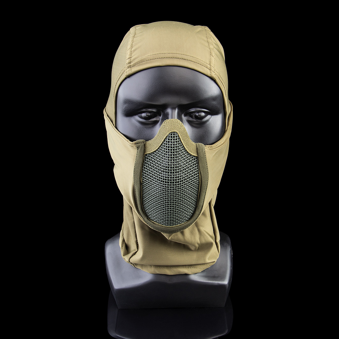 Ultimate Tactical Thermo Balaclava mit Stahlmaske, oliv