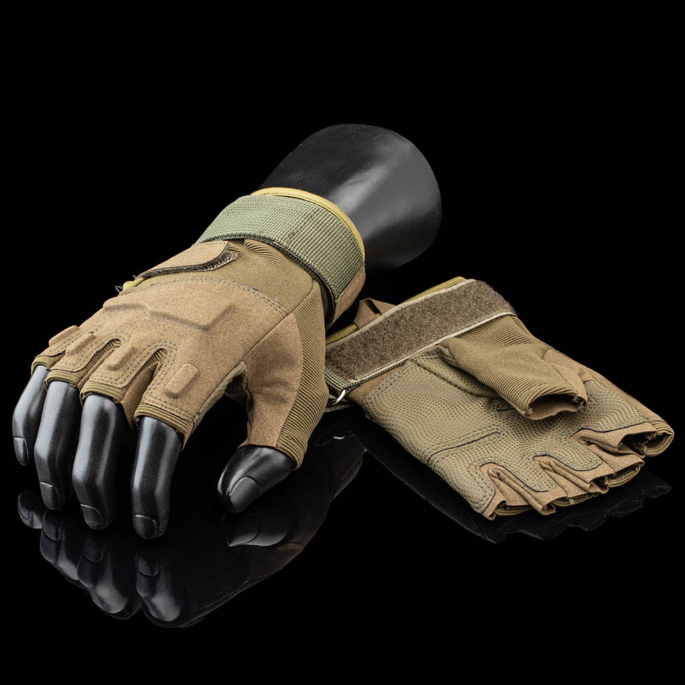 MFH Tactical Halbfinger Handschuhe Protect, oliv