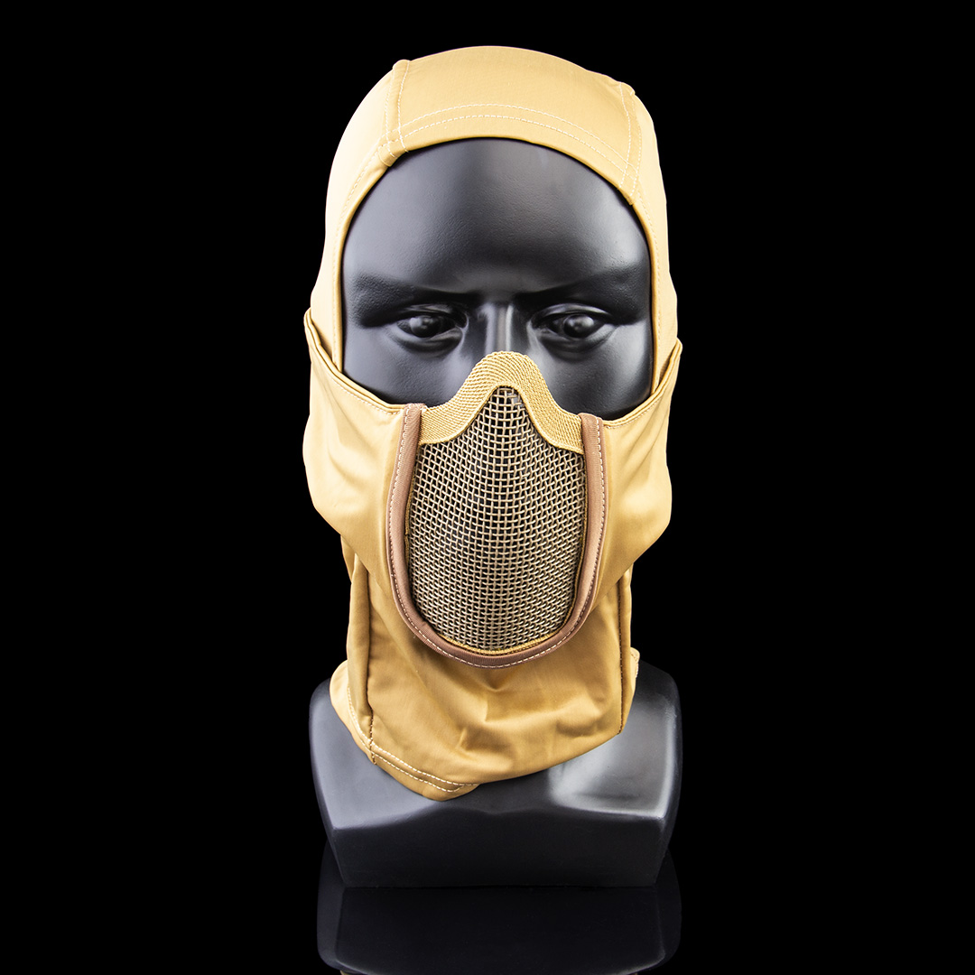 Ultimate Tactical Thermo Balaclava mit Stahlmaske, tan