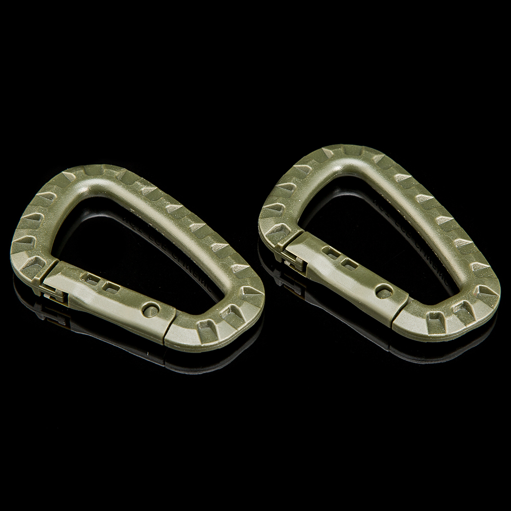 MFH Karabiner Kunststoff 2er Pack, foliage green