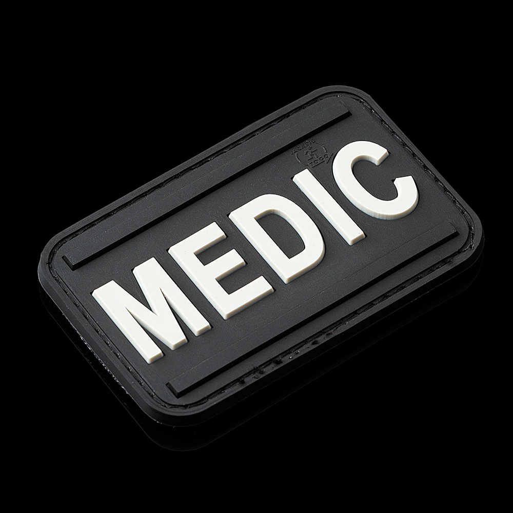 Medic Rubber Patch, grau/schwarz